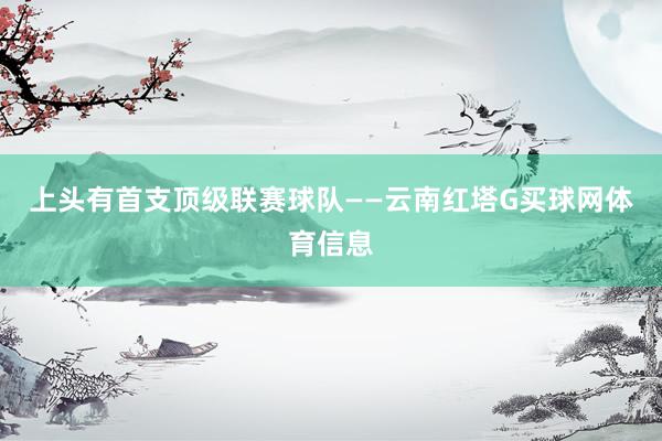 上头有首支顶级联赛球队——云南红塔G买球网体育信息